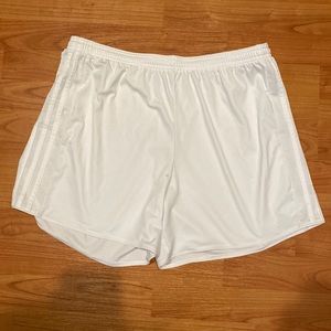White adidas shorts